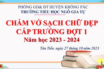 Chấm VSCĐ cấp trường đợt 1, năm học 2023-2024 (27/10/2023)